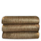 Cochauco baby alpaca wool blanket – three neatly stacked pieces of burlap fabric, showing a coarse texture, on a white background, creating a tidy, organized appearance