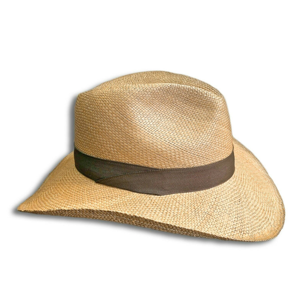 Genuine Cowboy Vaquero Style Panama Hat Handwoven In Ecuador