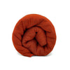 Tunzha - Baby Alpaca Blanket - Extra Large - Solid reversible - terracotta-red