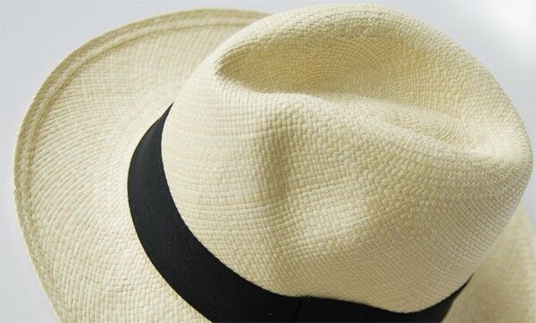 Genuine Classic Fedora Panama Hat Handwoven In Ecuador - White
