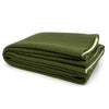 Nulti - Baby Alpaca Blanket - Extra Large - Solid reversible - olive green/cream