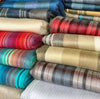 Wholesale Lot Of 10 Soft & Warm Striped Baby Alpaca Wool Blankets/Throws - Queen 90X65
