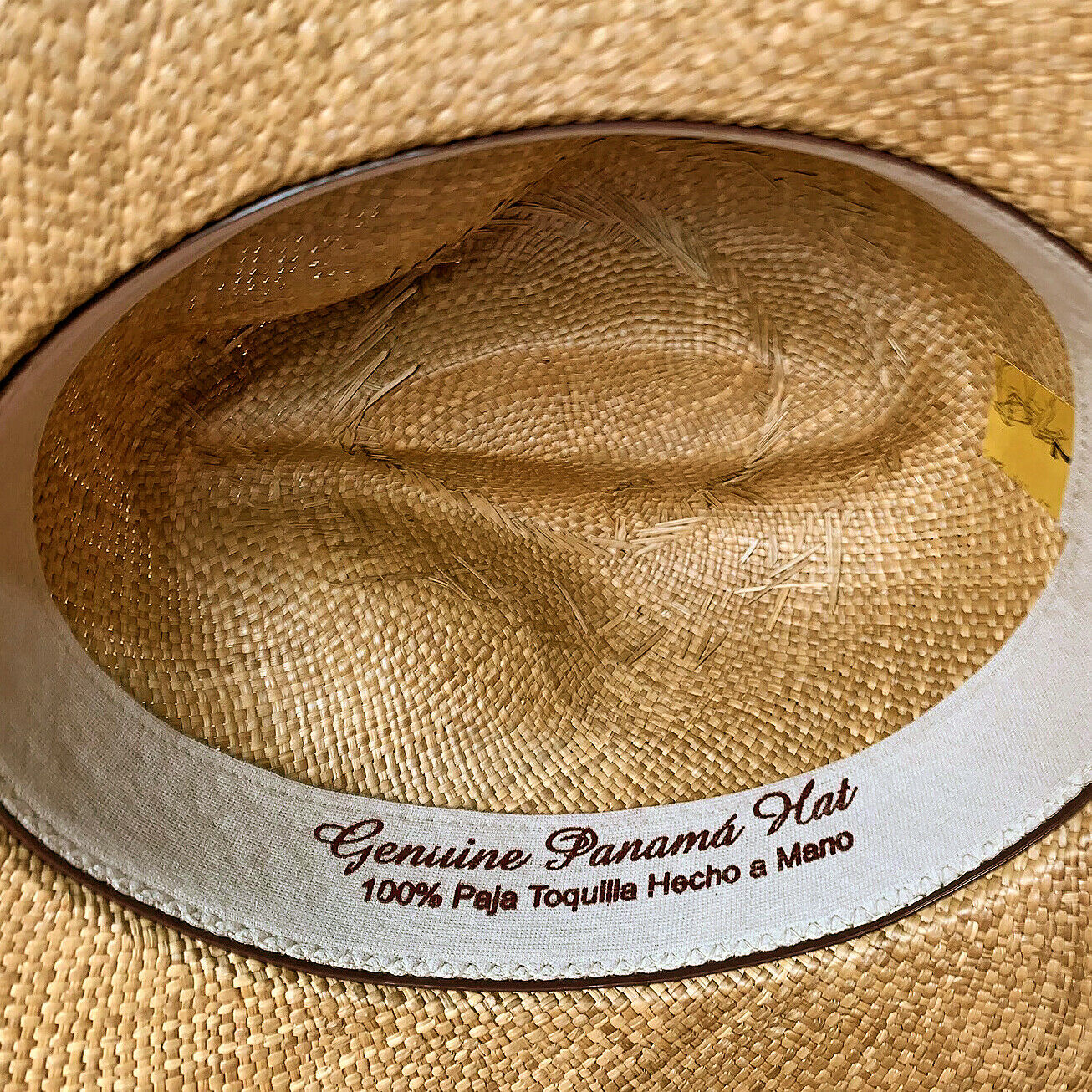 Genuine Cowboy Vaquero Style  Panama Hat Handwoven In Ecuador - Large Brim