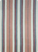 Rucu baby alpaca wool blanket – striped fabric displays alternating vertical bands of soft pink, blue, and burgundy against a cream background, creating a repetitive pattern without any visible text or additional elements