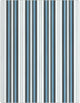 Teinza baby alpaca wool blanket – vertical stripes in varying widths and colors, primarily black, white, and blue, form a pattern that resembles a barcode. The background is uniformly white