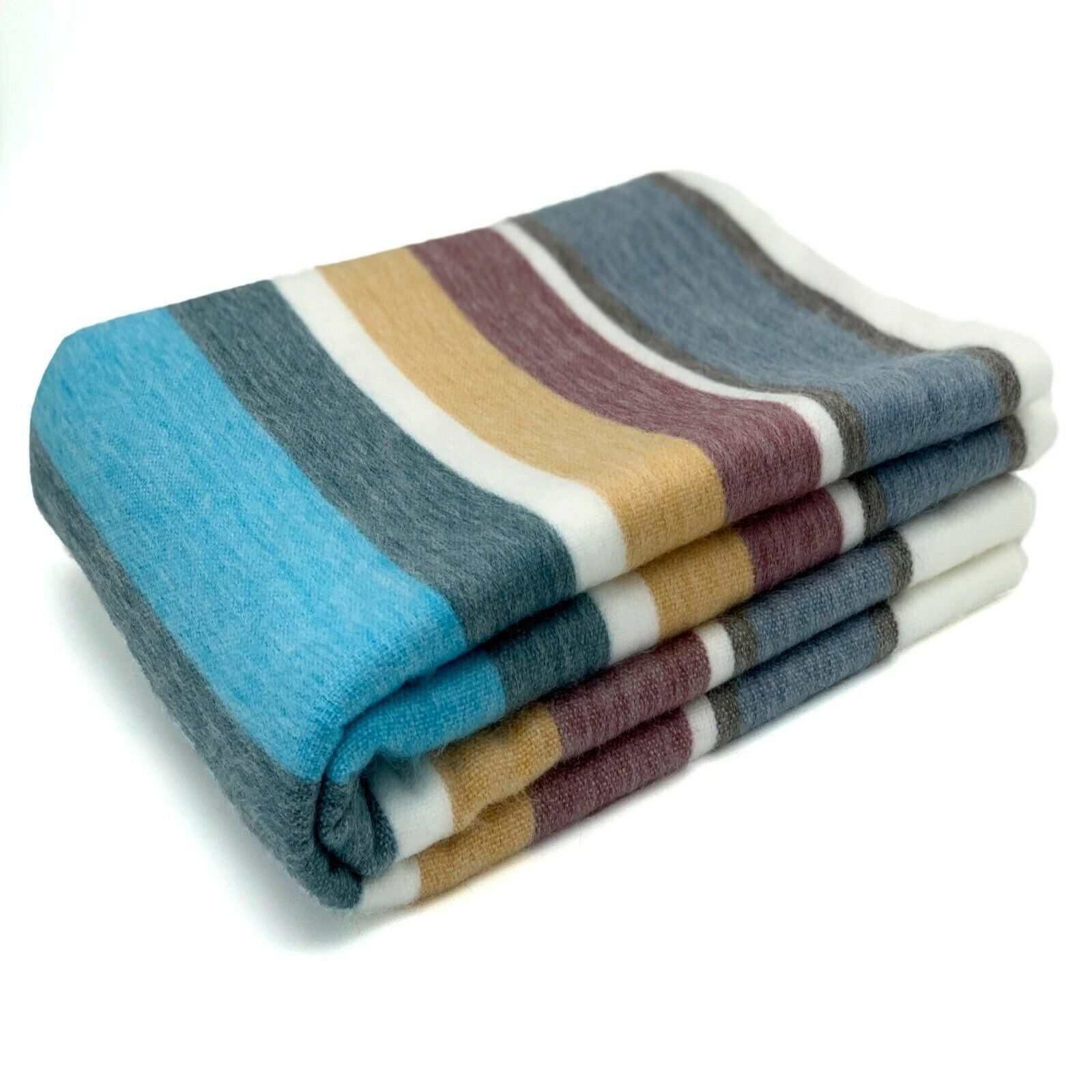 Huaira - Baby Alpaca Wool Throw Blanket / Sofa Cover - Queen 95" x 67" - Multicolored