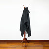 Load image into Gallery viewer, Llama Wool Unisex South American Handwoven Hooded Poncho - solid black pattern