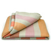 Load image into Gallery viewer, Lloa - Baby Alpaca Wool Throw Blanket / Sofa Cover - Queen 95&quot; x 66&quot; - striped cream/soft pink/carrot/orange/mocha