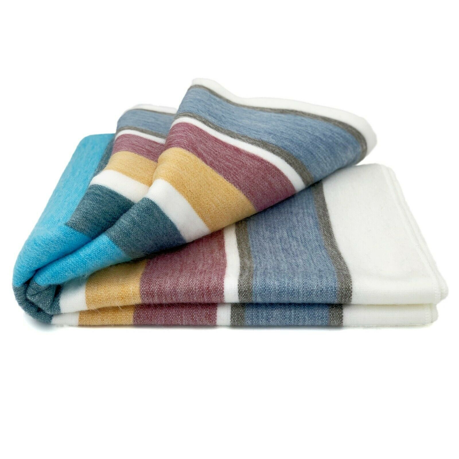 Huaira - Baby Alpaca Wool Throw Blanket / Sofa Cover - Queen 95" x 67" - Multicolored
