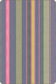 Guagua baby alpaca wool blanket – vertical stripes in pink, green, yellow, and grey create a pattern on a rectangular surface. The colors are evenly spaced, giving a balanced, uniform appearance