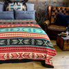 Mashpi - Baby Alpaca Blanket - Extra Large - Aztec Southwest Pattern - Turquoise