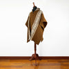 Load image into Gallery viewer, Kunki - Llama Wool Unisex South American Handwoven Hooded Poncho - brown with diamonds pattern
