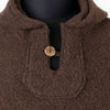 Load image into Gallery viewer, Extra Large Surfers Poncho with hood and pocket llama wool - BROWN