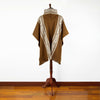 Load image into Gallery viewer, Kunki - Llama Wool Unisex South American Handwoven Hooded Poncho - brown with diamonds pattern