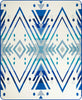 Load image into Gallery viewer, Bobonaza - Baby Alpaca Blanket - Thick Extra Large Reversible - Aztec Southwest Pattern Blue
