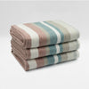Load image into Gallery viewer, Timbara - Baby Alpaca Wool Throw Blanket / Sofa Cover - Queen 97&quot; x 67&quot; - dull pastel coloured stripes pattern