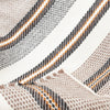 Cahauina - Heavy and Thick Llama wool throw Blanket - Striped beige