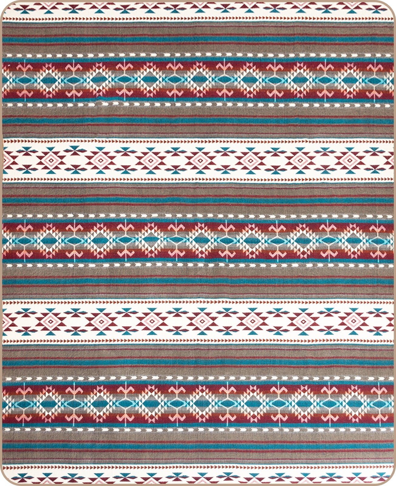 Azabi - Baby Alpaca Blanket - Extra Large - Aztec Southwest Pattern