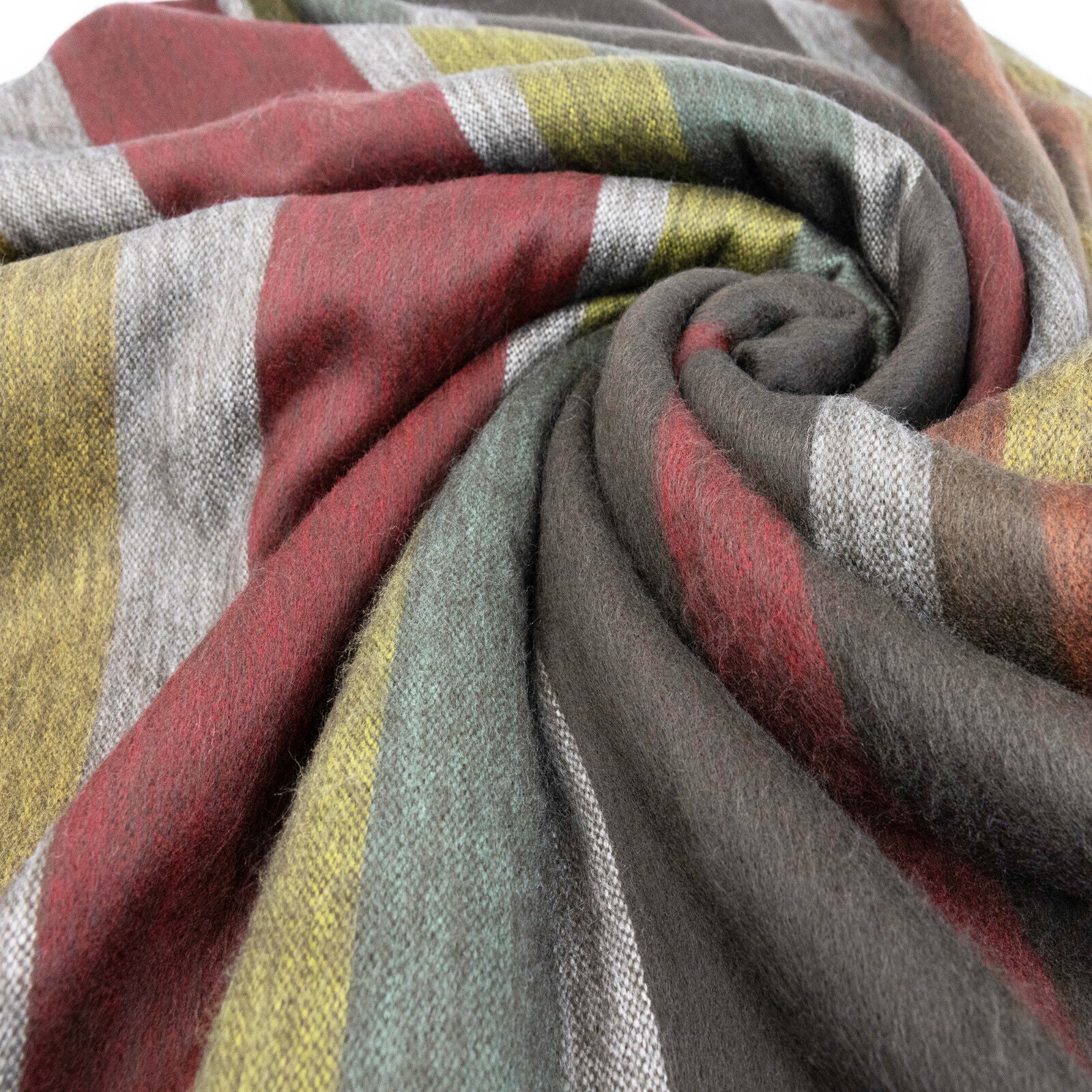 Consaguana - Baby Alpaca Wool Throw Blanket / Sofa Cover - Queen 95 x 67 in - brown coffee colors