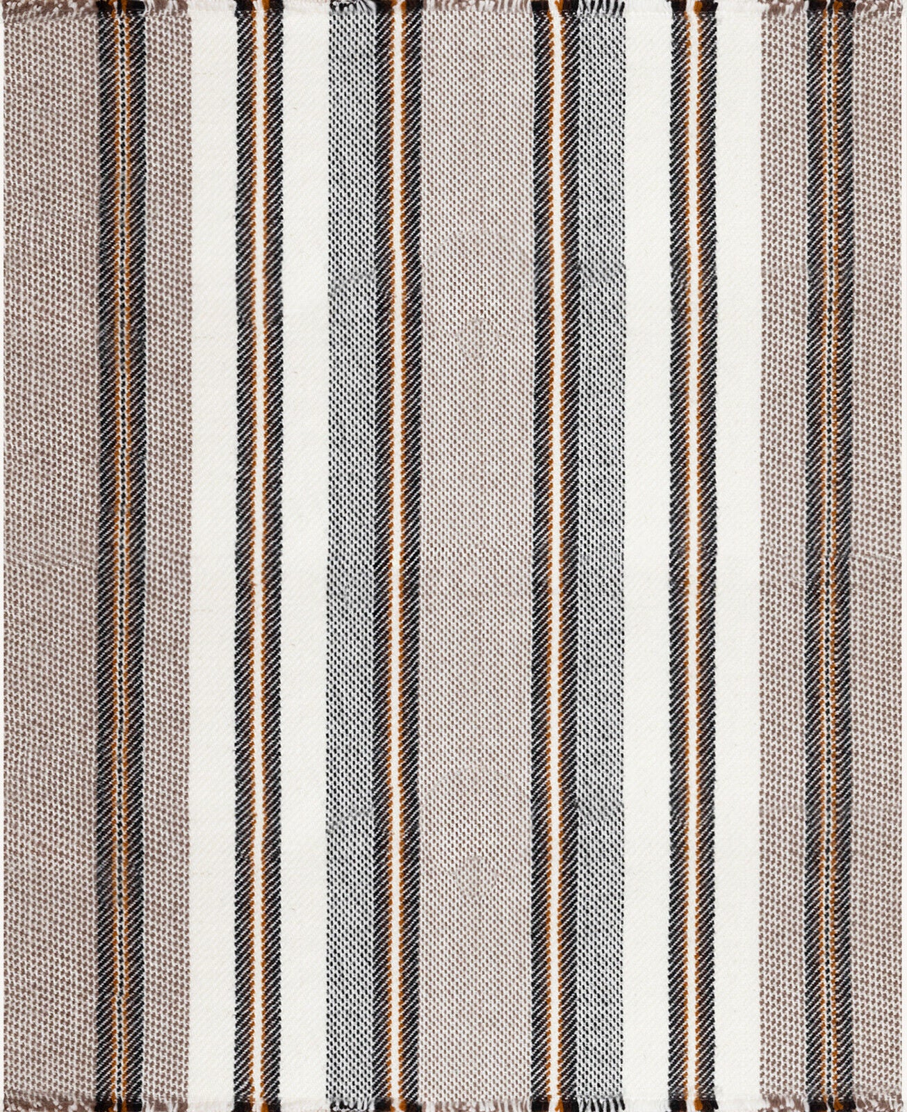 Cahauina - Heavy and Thick Llama wool throw Blanket - Striped beige