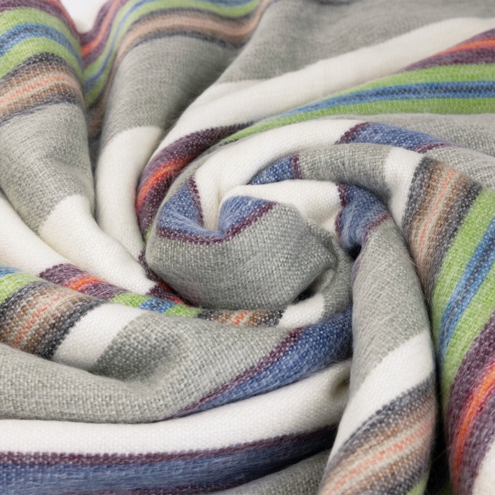 Zuro - Baby Alpaca Wool Throw Blanket / Sofa Cover - Queen 95 x 67 in - pastel colors