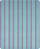 Tzacantza baby alpaca wool blanket – a pattern of vertical stripes in alternating shades of blue, purple, and beige, spans the entire image, creating a colorful and symmetrical visual effect