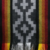 Podocarpus - Llama Wool Unisex South American Handwoven Hooded Poncho - Inca Crossed pattern - black