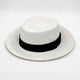 Genuine Planter Panama Hat Handwoven In Ecuador - Round Flat Crown