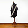 Load image into Gallery viewer, Zurmi - Llama Wool Unisex South American Handwoven Thick Serape Poncho - striped - dark purple