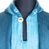 ñawi - Lightweight Baby Alpaca Wool Hooded Poncho - Aqua blue/Turquoise - unisex