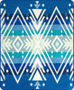 Load image into Gallery viewer, Bobonaza - Baby Alpaca Blanket - Thick Extra Large Reversible - Aztec Southwest Pattern Blue