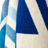 Bobonaza - Baby Alpaca Blanket - Thick Extra Large Reversible - Aztec Southwest Pattern Blue