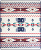 Load image into Gallery viewer, Cochasqui - Baby Alpaca Blanket - Extra Large - reversible Aztec Southwest Pattern - Blue