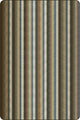 Atocha alpaca wool throw blanket – vertical stripes in varying widths alternate in shades of beige, brown, green, and blue, creating a textured pattern with a vintage, earthy aesthetic