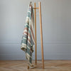 Load image into Gallery viewer, Timbara - Baby Alpaca Wool Throw Blanket / Sofa Cover - Queen 97&quot; x 67&quot; - dull pastel coloured stripes pattern