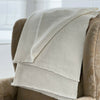Chamica - Heavy and Thick Llama wool throw Blanket - Solid white